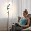Lampe sur pied à DEL moderne avec abat-jour en verre givré-858497516