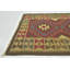Tapis de zone en laine noué la/rouge 3 pi 4 po x 4 pi 10 po one-of-kind Lorain