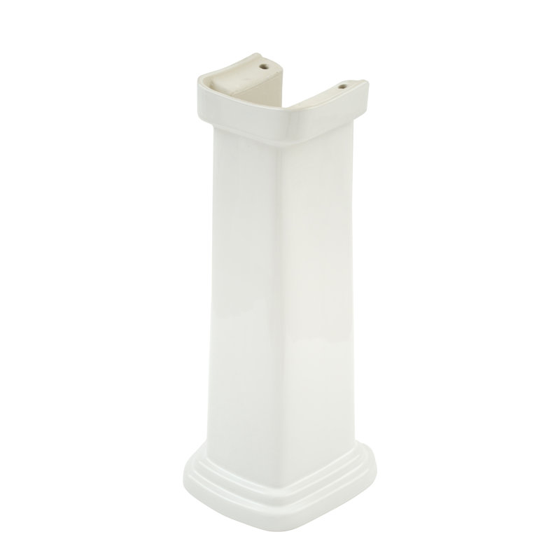 Promenade Ceramic Pedestal Bathroom Sink, Cotton