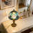 14.7"H Tiffany Tulip Stained Glass Table Lamp With Bulb