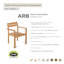 Ellie-Maye Teak Wood Premium All-Weather Wicker Outdoor Stacking Dining Armchair