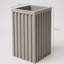 Boîte à fleurs carrée à colonne grise dans un abat-jour gris brun, aluminium léger conçu pour une utilisation à long terme, ouverture de drainage prédécoupée, finition thermolaquée de couleur unie et bois moderne, plateau intérieur réglable-710914772