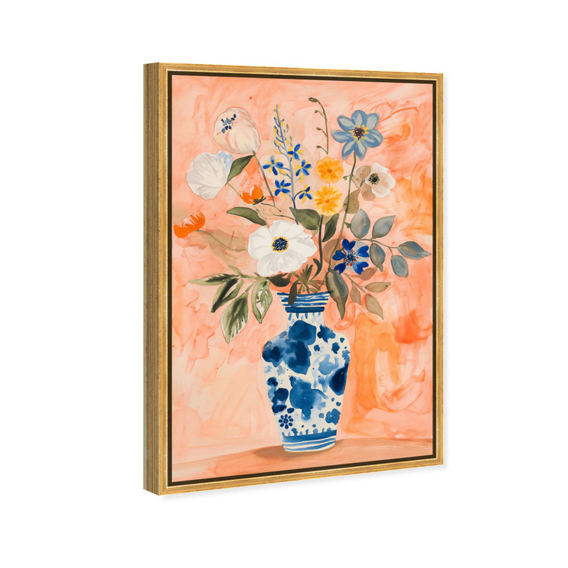 Vibrant Tapestry II Canvas Floral & Botanical Print by Oliver Gal, 25"H x 17"W, Gold Frame