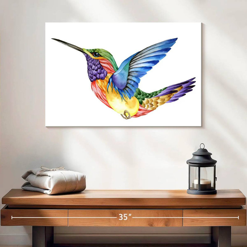 Colibri vif, H 16 po x l 24 po