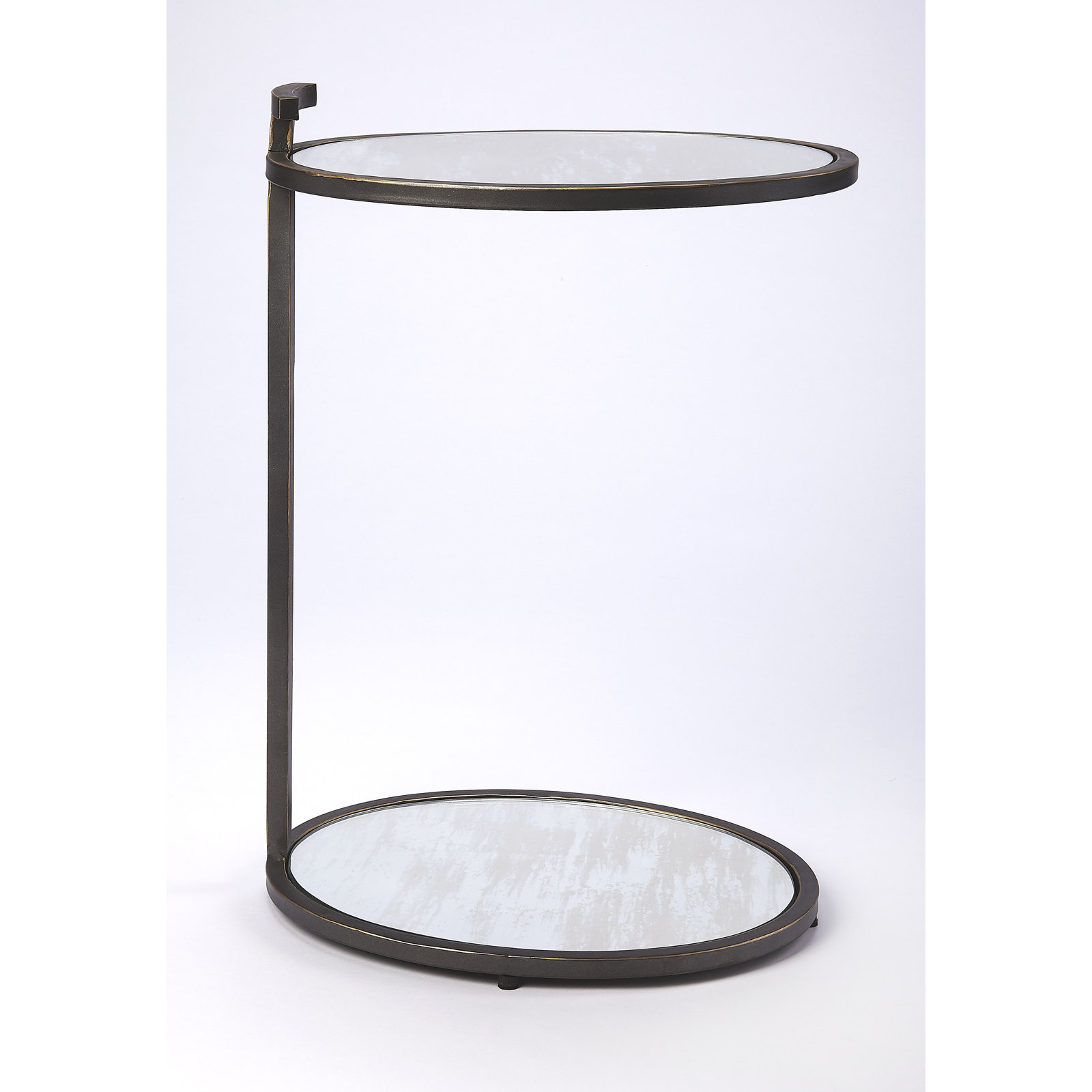 Erma 16" End Table, Metallic Gray