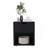 19.7" High Nightstand End Table With Open Shelf,Black-1535985875