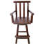 Tabouret de bar rustique - fabrication en bois de sapin, chaise avec repose-pieds, accoudoir large, tabouret de cuisine rustique, grand fauteuil bistro