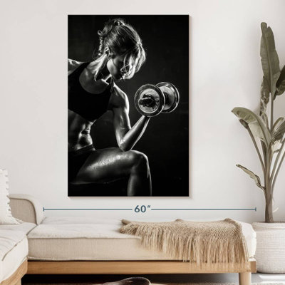 Fitness Lady - reproduction sur toile tendue