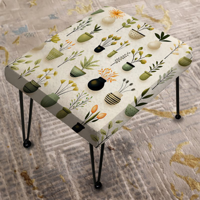 Minimalist Garden - Botanical Rectangle Ottoman