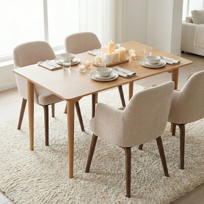 Ashford Rectangle Wooden Dining Table, Oak
