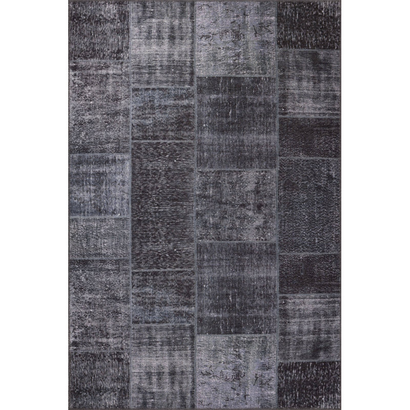 Tapis décoratif gris gris anthracite, Tapis de couloir 2 pi 6 po x 9 pi 11 po