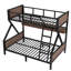 Twin Over Full Metal Bunk Bed with Shelves & LED Lights, Space-Saving & Safe Design