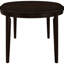 Table de salle à manger avec rallonge, cappuccino, bois franc asiatique, ovale, table ovale à structure stable, finition cappuccino, rallonge de rallonge, pour 6 convives