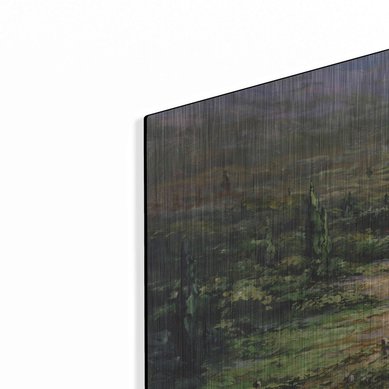 «Tuscany Vineyard» par Art Fronckowiak, reproduction d'art sur métal sans cadre, H 24 po x l 36 po x P 0,13 po