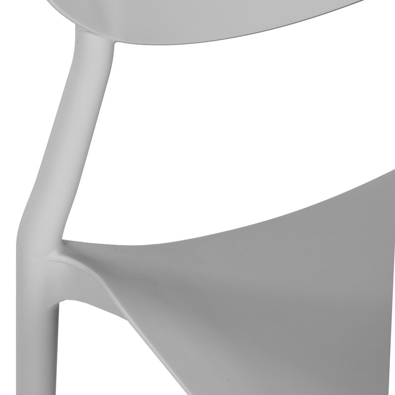 Eilonwy Stacking Patio Dining Side Chair, Grey/Brown/Blue