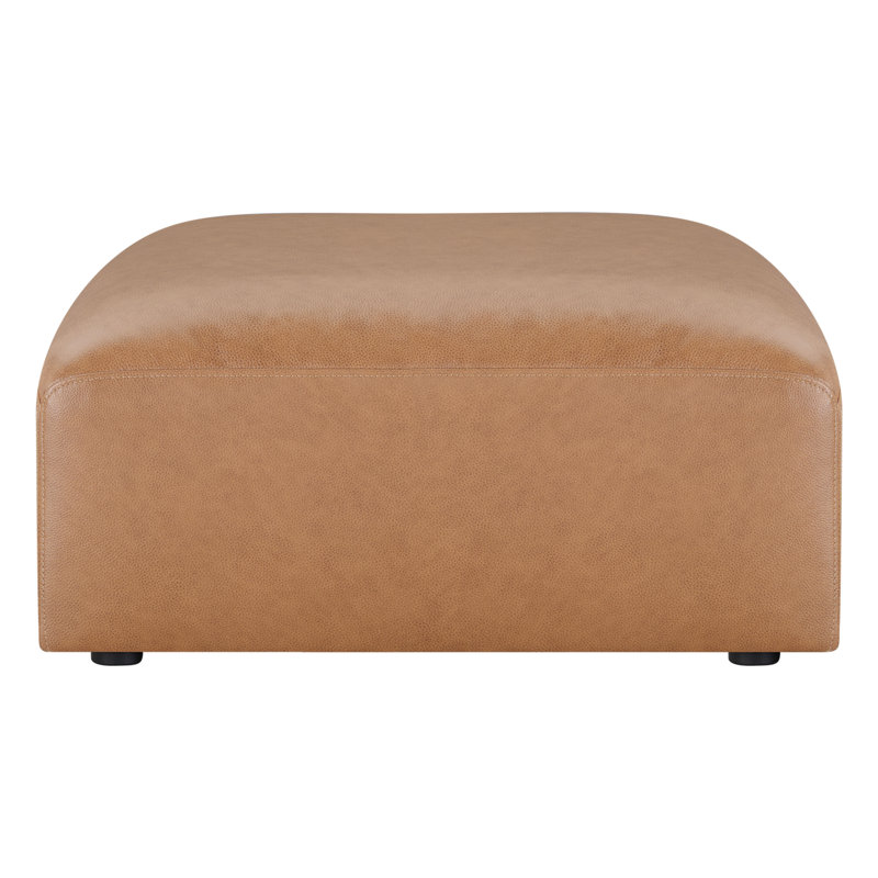  Morell 35.4" Genuine Leather Square Ottoman