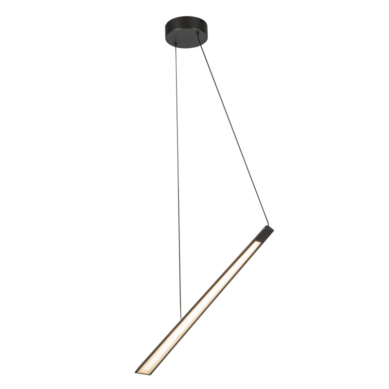 Luminaire suspendu linéaire 24 po Lex, Noir