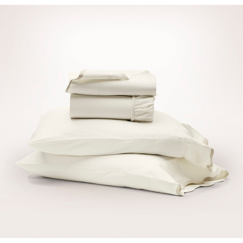 Signature Curved Edge Sheet Set, Sand, King Sheet Set with 2 Standard Pillowcases
