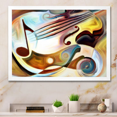 «Colorful Abstract Guitar V», reproduction d'art sur toile