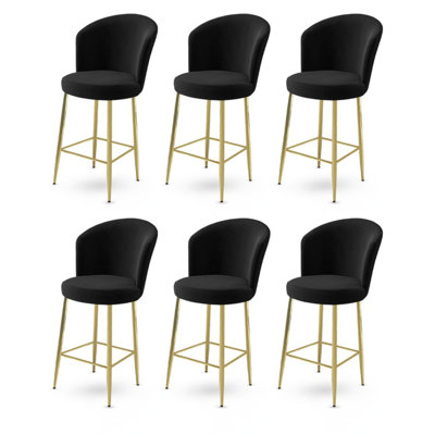 Pearlene Upholstered Velvet Bar Stool