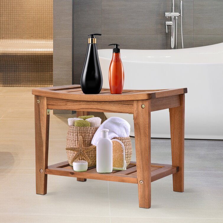 Bay Isle Home Larock Freestanding Bamboo Shower Caddy & Reviews