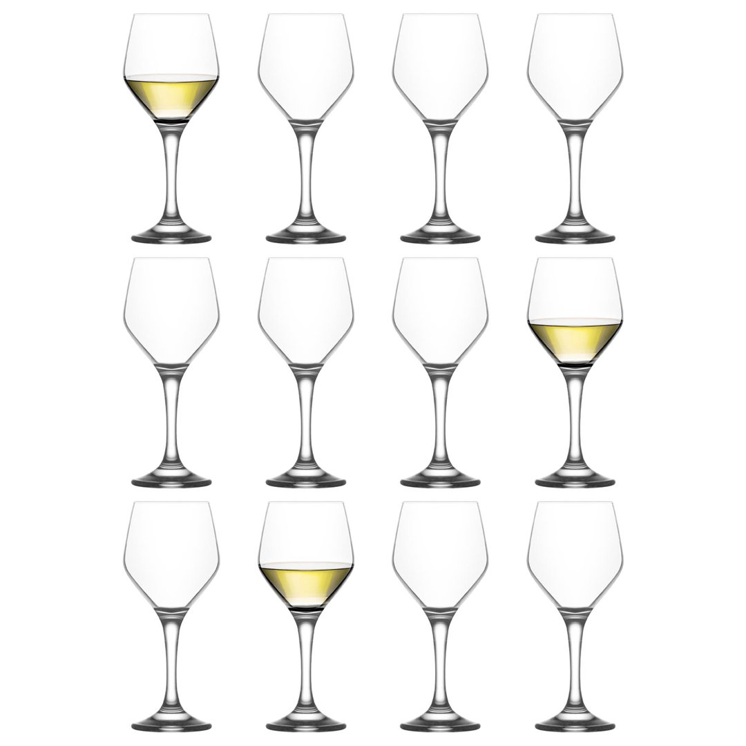Lav Unisex Clear Ella White Wine Glasses - 260Ml - Pack Of 12 In - Image 3