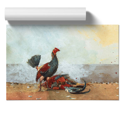 The Cock Fight by Winslow Homer - No Frame Painting