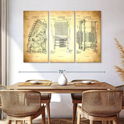«Calculating Machine 1888 Brevet», reproduction sur toile