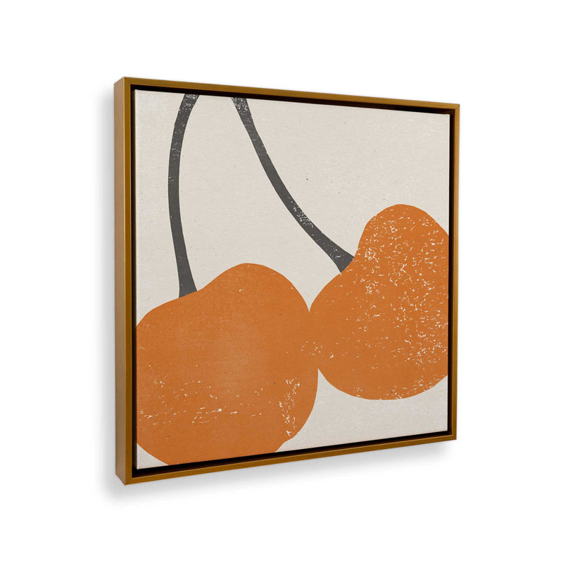 «Essence of Cherry», reproduction sur toile, Cadre flottant doré poli, H 32,75 po x l 32,75 po x P 1,75 po