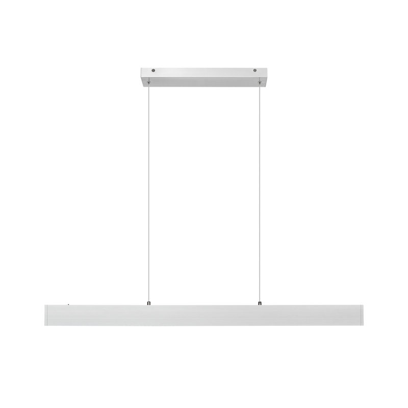 Lustre linéaire 1 lumière Dunkley, Nickel brossé, H 3 po x l 45 po x P 4,5 po