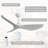 Kemp 52" 3 -ABS-Blade Propeller Modern Ceiling Fans no Light and with Remote Control-242240093