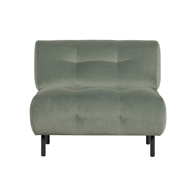 Velvet Slipper Chair, Cast Iron