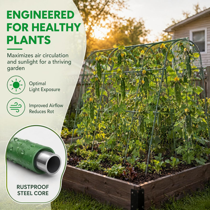 120 H x 200 W Garden Trellis Arch Cucumber Trellis