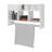 White Bath Shelf With Towel Bar, Open Shelf, And Storage Space