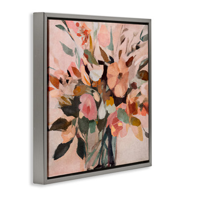 «Blush Abstract Bouquet», art mural encadré par Sasha