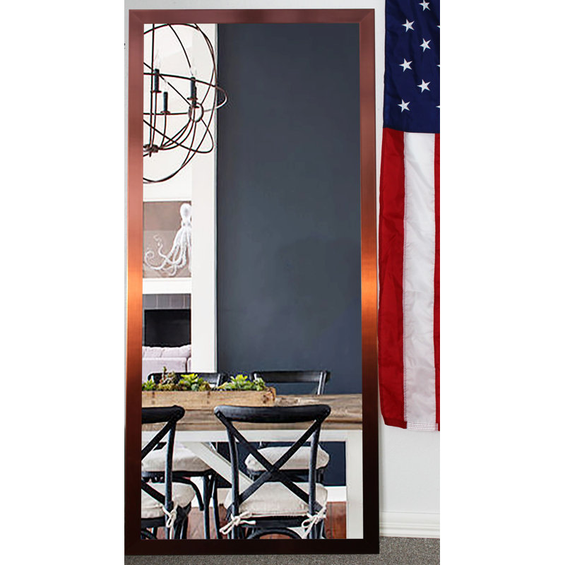 Garg Wood Flat Mirror, 65.5" H x 30.5" W, Gray