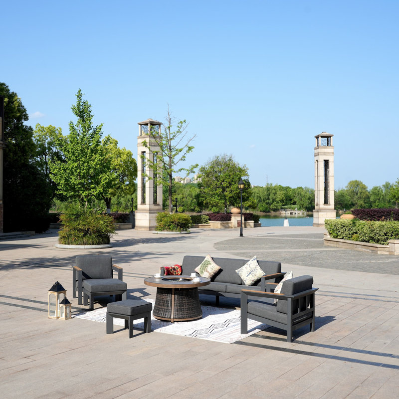7 - Person Patio Conversation Set with Cushions