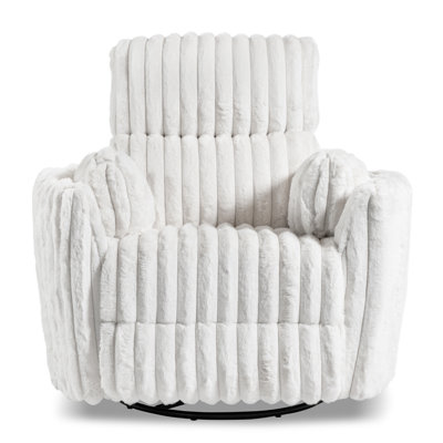 Spinelli Chenille Power Swivel Glider Recliner