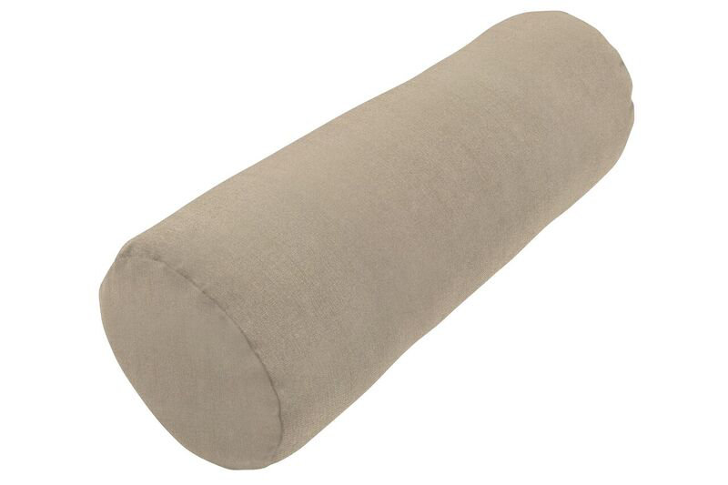 Outdoor Sunbrella Knife Edge Bolster Pillow, Canvas Taupe Sunbrella® Canvas