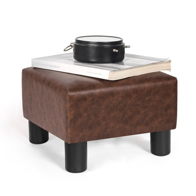 Okan Faux Leather Ottoman
