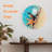 12 Inch Glass Wall Clock - Shell