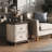 Wooden Nightstand with 2 Drawers, Antique White
