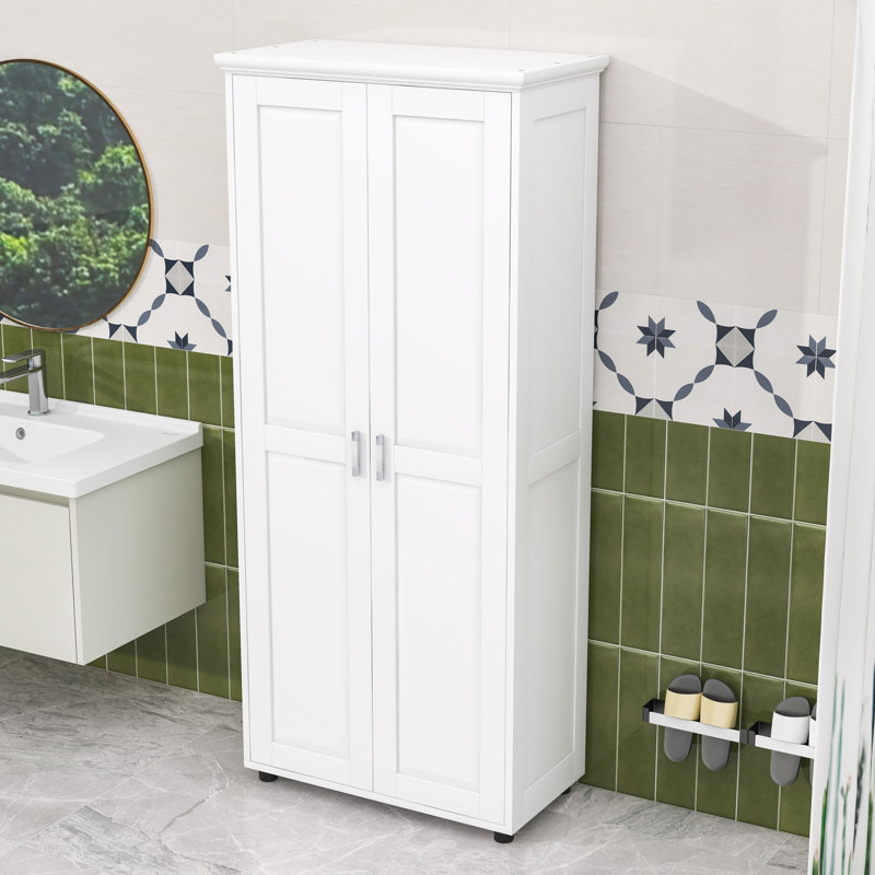 Bathroom Storage Cabinet with Shelves, White