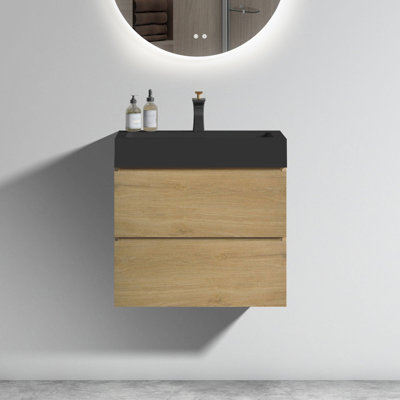 Single Bathroom Vanity with @Solid + Manufactured Top