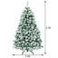 Arbre de Noël floqué avec lumières