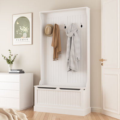 Hall Tree 38" Wide with Bench and Storage by Dovecove