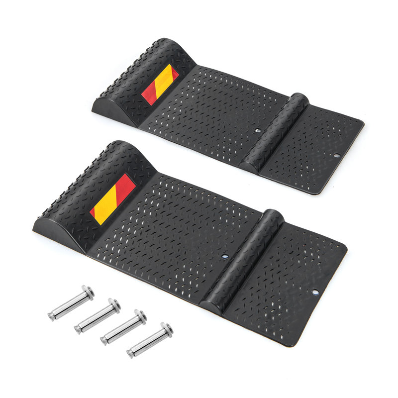 Wheel Stopper W/warning Strip Rubber Draught Excluder