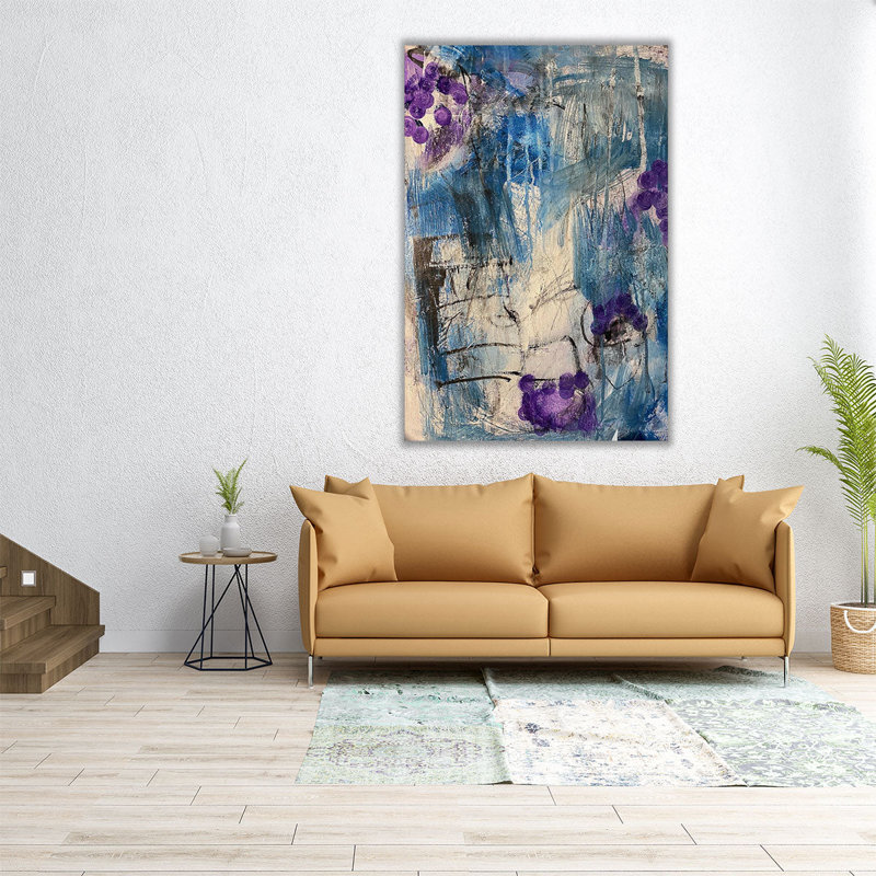«Purple Slaches», reproduction d'art sur toile, H 30 po x l 20 po