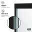 Porte à cadre double coulissante noir mat l 56 à 60 po x H 74 po Satro-124213089