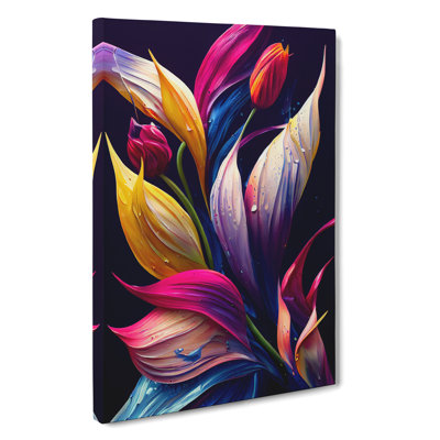 Vibrant Flowers No.6 - Wrapped Canvas Print